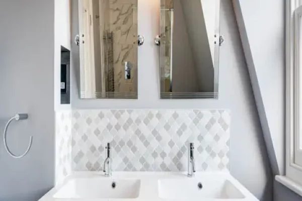 Master bedroom ensuite as part of a loft conversion in south west London.